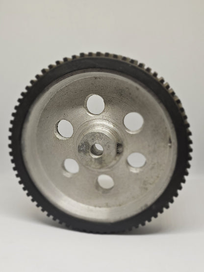 10x2 CM Aluminum Robot Wheel 6mm Shaft with Grip