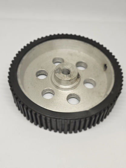 10x2 CM Aluminum Robot Wheel 6mm Shaft with Grip