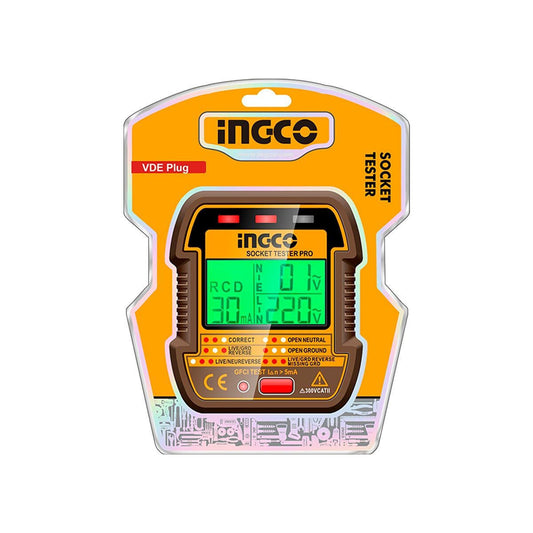 INGCO HESST30011 Socket Tester with LCD Display & RCD Test