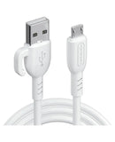 Portronics POR 2886 Konnect Core 3 USB to Micro USB Cable 1 m Length (White)