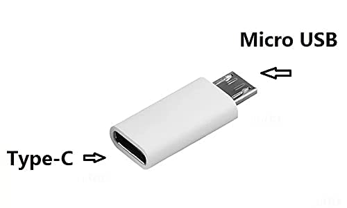 KPS Type C Female to Micro USB Male Adapter, Converter USB C to Micro USB, Charger Connector Works with Smartphones, Tablets, and More Devices with Micro USB Port (Multi-colour)