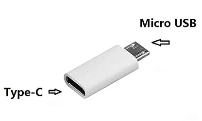 KPS Type C Female to Micro USB Male Adapter, Converter USB C to Micro USB, Charger Connector Works with Smartphones, Tablets, and More Devices with Micro USB Port (Multi-colour)