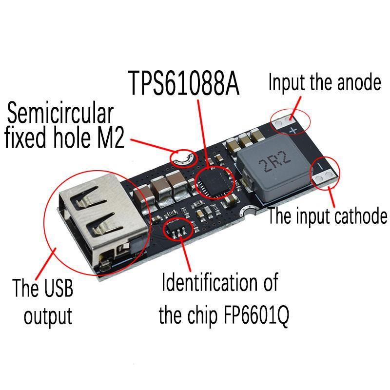 TPS61088 Step-up Boost Power modules for Mobile Battery Fast Charging Boards 3.2-4.2V TO 5-12V