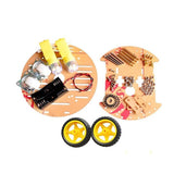 2WD Mini Round Double-Deck Smart Robot Car Chassis DIY Kit