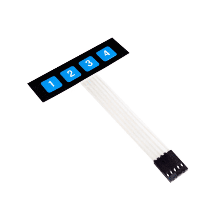 1x4 Matrix Membrane Type Keypad -4 Keys