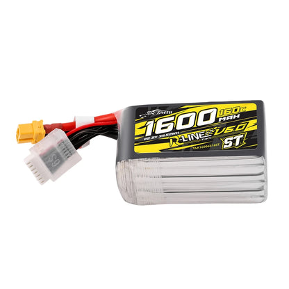 Tattu R-Line Version 6.0 1600mAh 160C 6S 22.2V ST Lipo Battery Pack with XT60 Plug