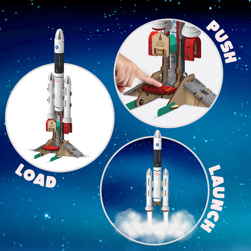 Smartivity DIY Rocket Launcher STEM Kit for Kids 6-12 Years, Learn Space Science