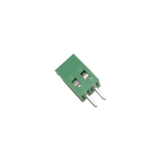 2 Pin 2.54mm Pitch PBT Connector Screw Terminal Block Green