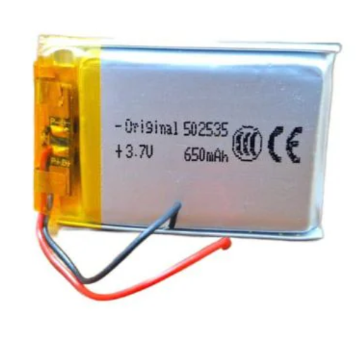 3.7v 650mAh LiPo Lithium Polymer Rechargeable Battery