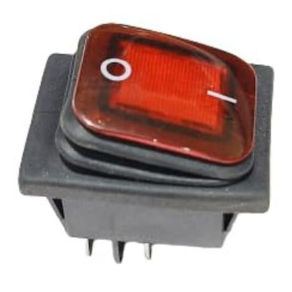 Waterproof Rocker Switch 4 Pins 15A 250V Push Button with LED (Red)
