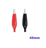 45mm Large Alligator Crocodile Clips Pair (Red+Black)