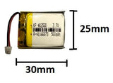 500mAH 3.7v Lipo Rechargeable Battery with Connector (KP-402530)