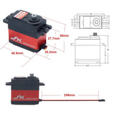 JX Servo PDI-6221MG 20KG Large Torque Metal Gear Digital Servo with Air drop Rack kit