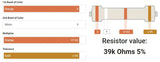 39K ohm 1/2 Watt ±5% Tolerance Carbon Film Resistor