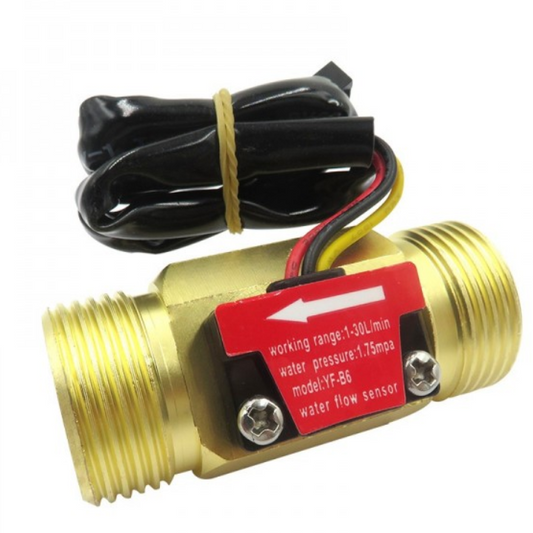 1″ Inch / 2.5 cm Brass Water Flow Sensor SEN-HZG1WA