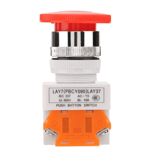 LAY37 Mushroom Emergency Stop Push Button Switch 22mm