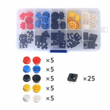 25 Pcs Tectile Push Button Switch with Cap