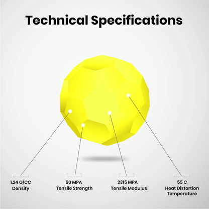 Numakers PLA+ Filament – Fluorescent Yellow – 1.75 mm / 1 kg