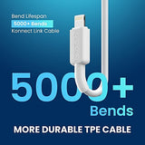 Portronics POR 1812 Konnect Link USB to Lightning Fast Charging Cable With iOS Compatibility 1 Meter (White)