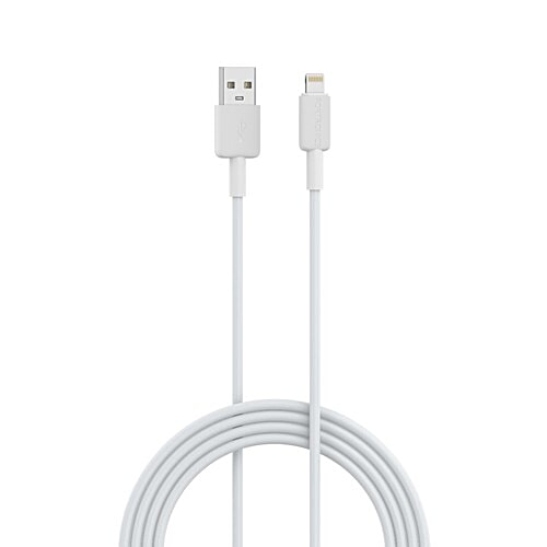 Portronics POR-1812 Konnect Link USB to Lightning Fast Charging Cable With iOS Compatibility 1 Meter (White)