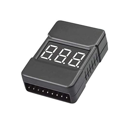 BX100 1-8S Lipo Battery Voltage Tester/  Low Voltage Buzzer Alarm with Dual Speakers