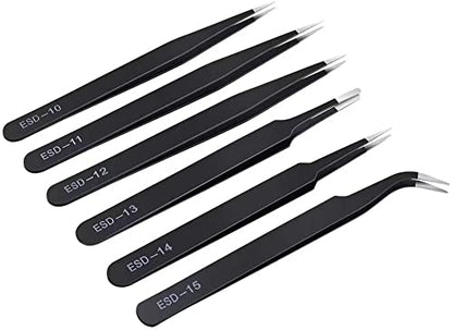 Anti-Static ESD Safe Tweezers Set of 6