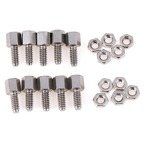 10mm Stud and Nut for D-Sub Connectors (Pack of 10)