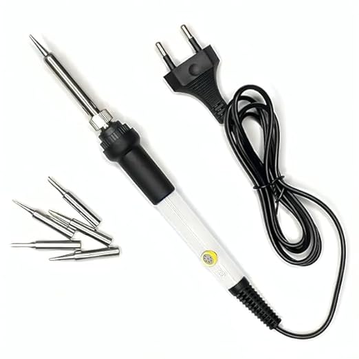60W 220V ESD Safe Temperature Adjustable Electric Soldering Iron with Extra 5 Bits