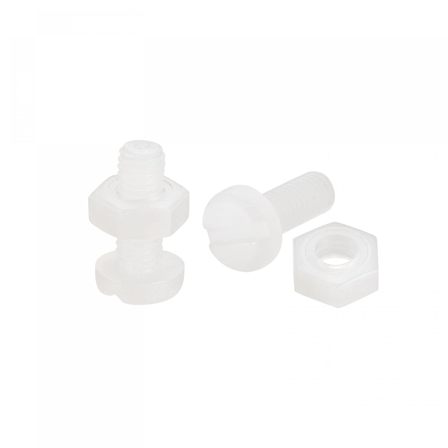 M3x8mm Nylon Screw with Nut (Pack of 10 Pair)