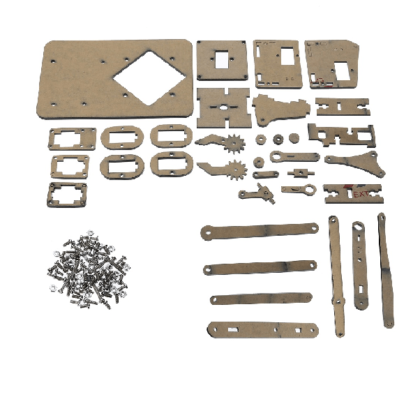 DIY 4DOF Acrylic RC Robot Arm Gripper Without Servos (37 Pieces)