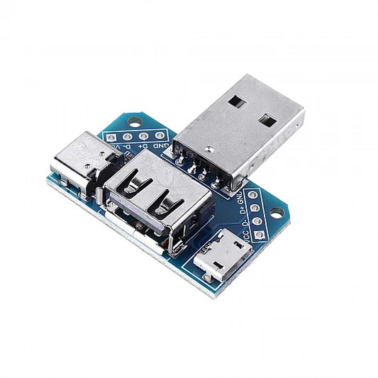 4 in 1 USB Adapter Board Male To Female Adapter Micro USB/Type-C Interface 4P 2.54mm