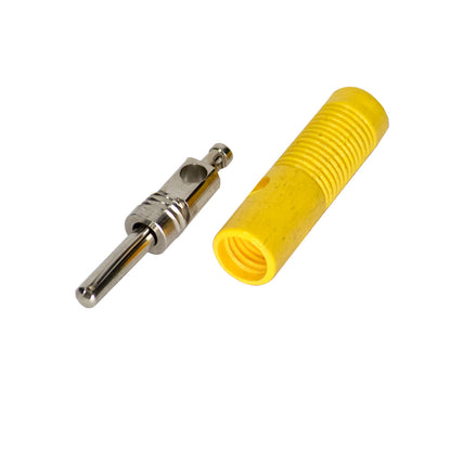 4mm Banana Plugs Audio Speaker Wire Cable terminal Connectors Yellow