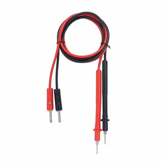 Pair of red and black alligator clips with coiled cable 