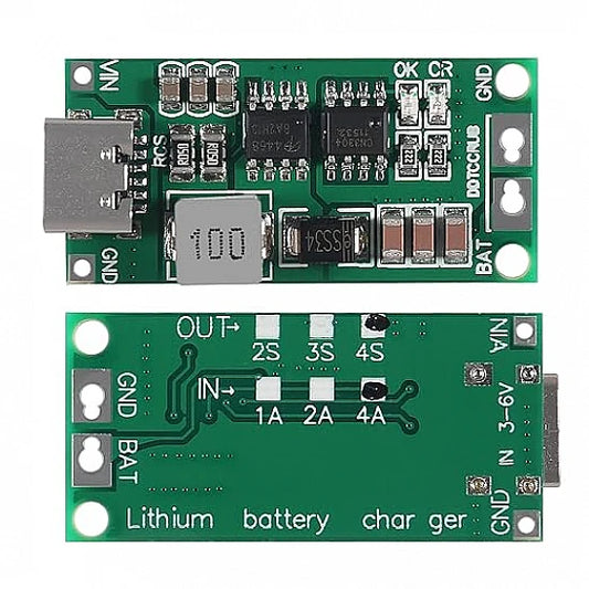 4S 4A 18650 Polymer Lithium Ion Charger Type C to 4S 16.8V 4A Booster Module