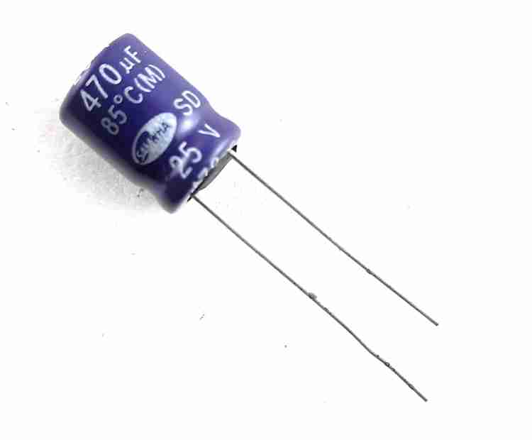 470uf 25v Electrolytic Capacitor - 8X12 (1 Pc)