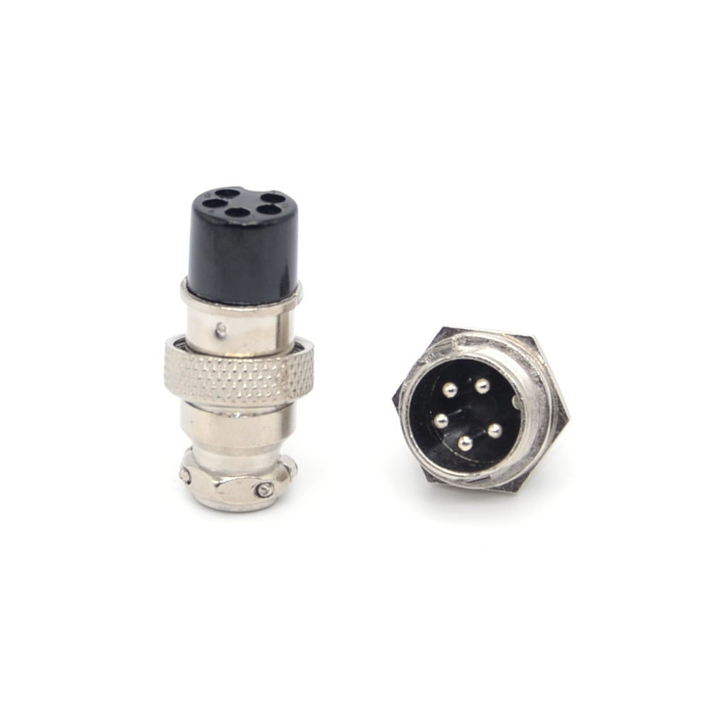 5 Pin Metal Aviation Plug GX16 MRS Male and Female Panel Connector
