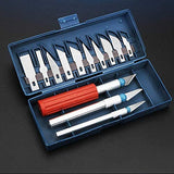 13 Pc Precision Knife Set Exacto Style Multi-Function Knife Crafts Carving Cutter Graver Sculpting Art Tool Set
