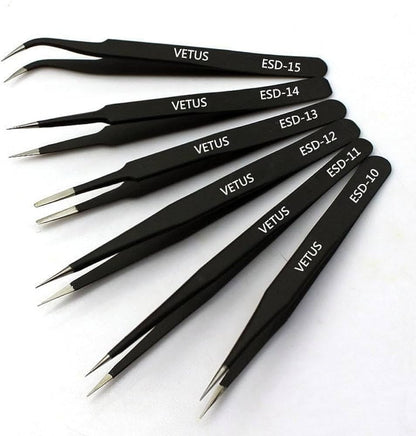 Anti-Static ESD Safe Tweezers Set of 6