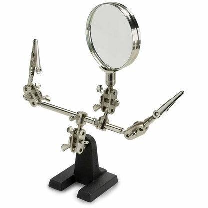 Adjustable Helping Hand with Magnifying Glass and Third Hand