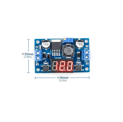 LM2596 2A Buck Step-down Power Converter Module DC 4 ~ 40 to 1.3-37V LED Voltmeter