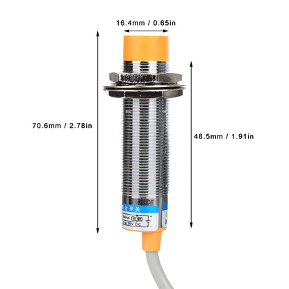 LJC18A3-B-Z/BY PNP NO Capacitive Proximity Sensor, 1-10mm, DC 6-36V