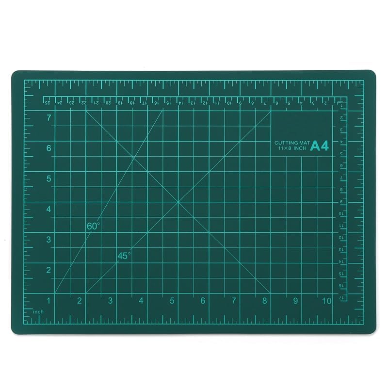 A4 Size Double Sided Flexible Cutting Mat with Marked Pattern and Grids (300X220mm)