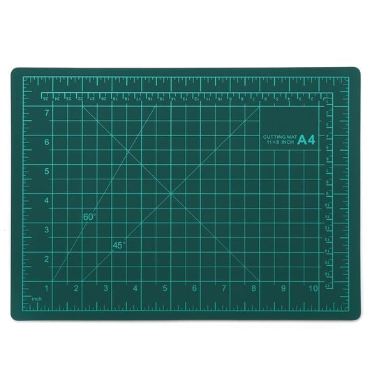 A4 Size Double Sided Flexible Cutting Mat with Marked Pattern and Grids (300X220mm)