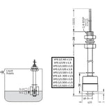 Stainless Steel Water Level Sensor Internal Float Switch 150mm