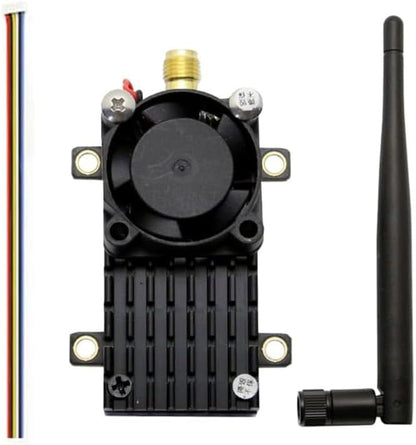 SoloGood 5.8Ghz 2W VTX FPV Transmitter Over 20Km Range TS582000 5.8G 2000MW 8CH Video Transmitter with 5dbi SMA Antenna for FPV Racing Drone Quadcopter