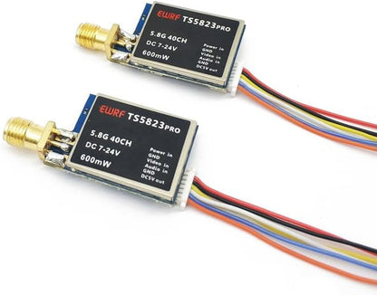 EWRF TS5823 Pro 200mW 600mW Video Transmitter Module 5.8GHz 40CH VTX 5V BEC for 180-350 FPV Racing Drone Quadcopter