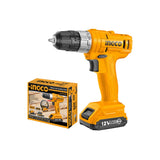 INGCO CDLI1218 12V Lithium-Ion Cordless Drill 20NM Torque (with Battery & Charger)
