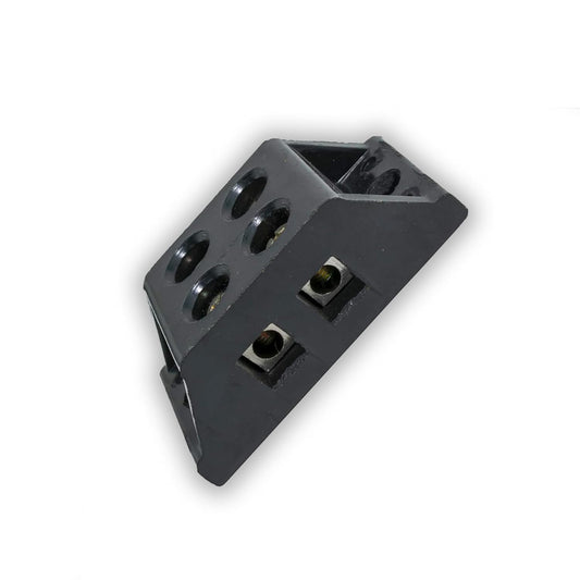 30A 2 Way Bakelite Connector Strip (Rigid type) Double Row Barrier Black Terminal