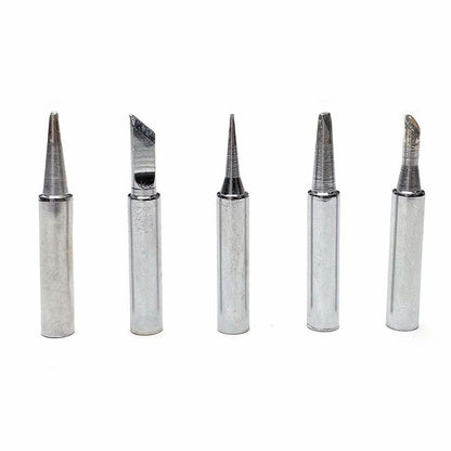 60W 220V ESD Safe Temperature Adjustable Electric Soldering Iron with Extra 5 Bits