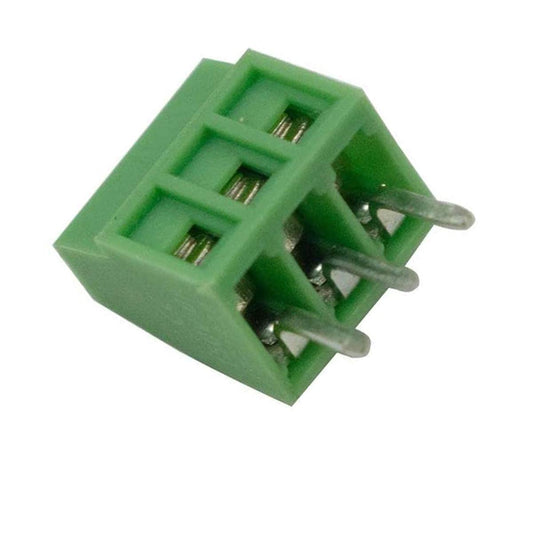 3 Pin 2.54mm Pitch PBT Connector Screw Terminal Block Green
